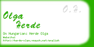 olga herde business card